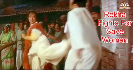 Rekha Fights For Save Woman | Bhrashtachar (1989) | Rekha | Sudhir Pandey | Shilpa Shirodkar | Bollywood Hindi Movie Scene
