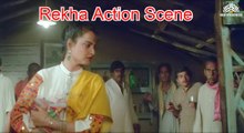 Rekha Action Scene | Bhrashtachar (1989) | Rekha | Sudhir Pandey | Abhinav Chaturvedi | Bollywood Hindi Movie Scene