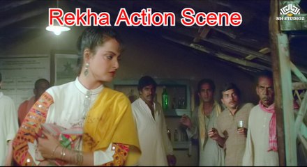 Rekha Action Scene | Bhrashtachar (1989) | Rekha | Sudhir Pandey | Abhinav Chaturvedi | Bollywood Hindi Movie Scene
