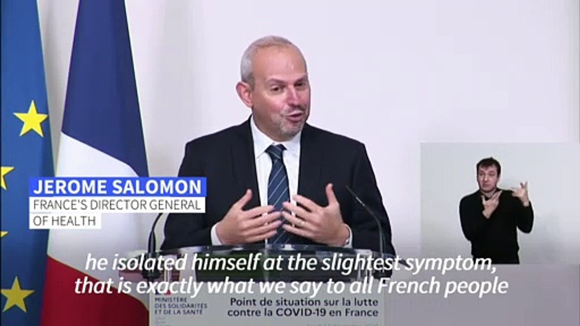 Macron's COVID should be "an example" for all French people: health chief -  video Dailymotion