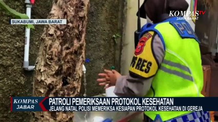 Menjelang Natal Polres Sukabumi, Patroli Prokes Gereja