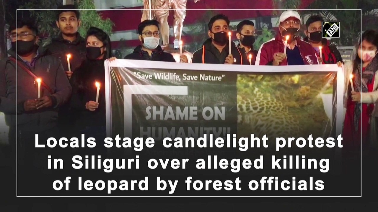 Locals stage candlelight protest in Siliguri over alleged killing of leopard by forest officials