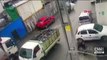 7 otomobile çarptıktan sonra hurdacıya giren TIR kamerada | Video