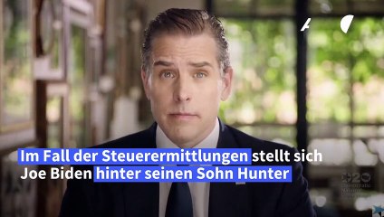 Biden stellt sich in Steueraffäre hinter seinen Sohn