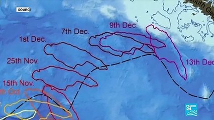 Collision course: Giant iceberg drifting towards South Georgia Island