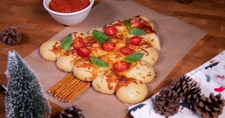 Osez le sapin de Noël en pizza pour régaler toute la famille !