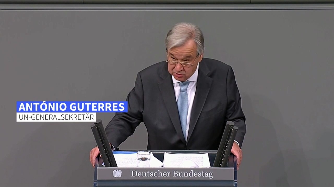Guterres warnt im Bundestag vor Abschottung, Hetze und Fanatismus