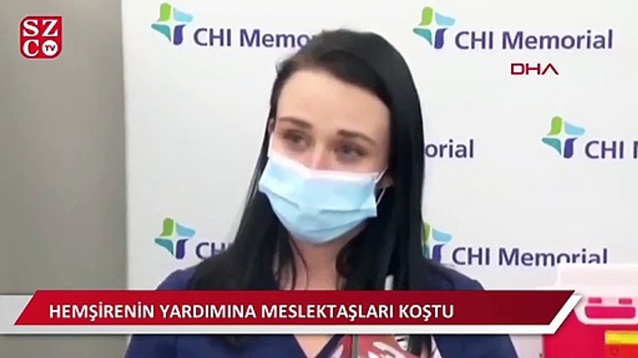 ABD'de koronavirüs aşısı olan hemşire kamera ön...
