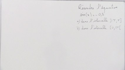 Résoudre une équation trigonométrique avec sinus - 1re