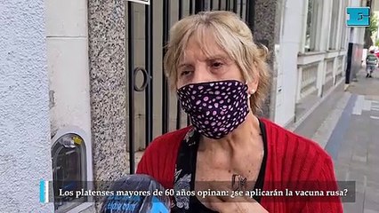 Los platenses mayores que opinan de la vacuna Rusa