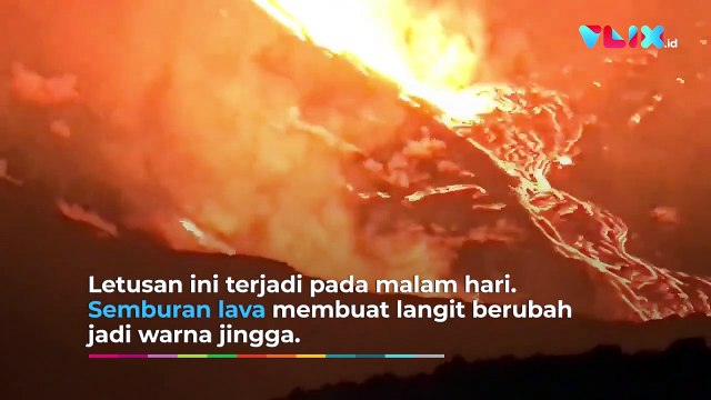 Gunung Kilauea Meletus Dahsyat, Malam Mendadak Terang