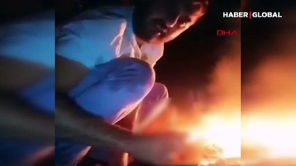 Ormanda tavuğun boğazını kestikten sonra ateşe attı, cinler alemine adadığını söyledi