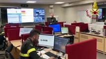 Terremoto nel Milanese, a Trezzano sul Naviglio la sala operativa dei Vigili del Fuoco (18.12.20)