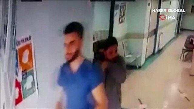 İğne canımı yaktı deyip sağlık çalışanını darp etti