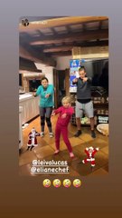 Leiva, Lucas balla insieme alla figlia Valentina