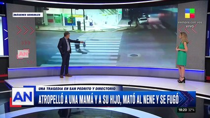 Atropelló, mató a un nene y se fugó: la madre está grave