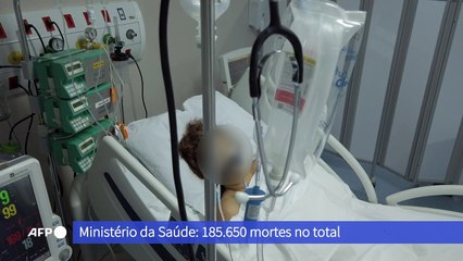 Brasil acumula 185,6 mil mortes