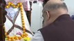 Amit Shah pays tribute to Vivekanand at his residence