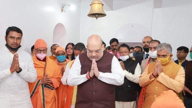 Watch | Amit Shah pays tribute to Swami Vivekananda at Ramakrishna Ashram