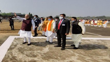 Amit Shah reaches Midnapore, will address rally