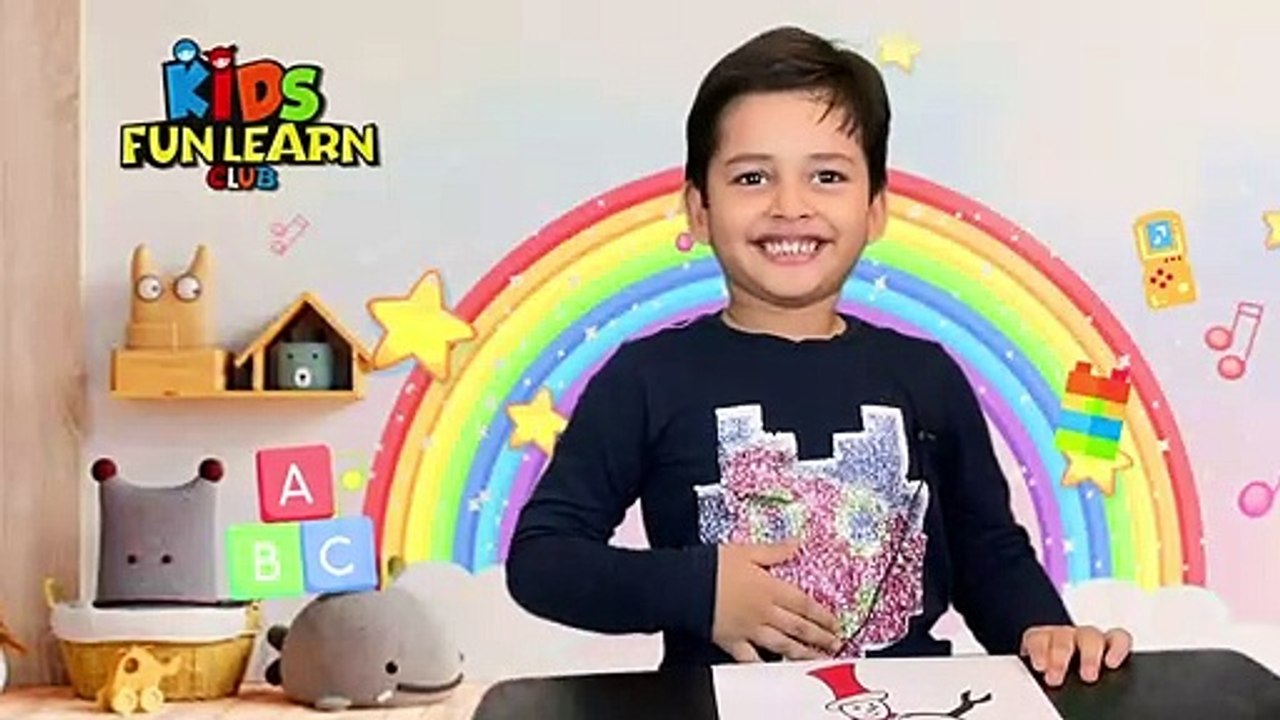 How to Draw a SnowMan for kids with Parikshet and Kids Fun Learn Club