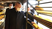 Cumhurbaşkanı Erdoğan fırına uğradı