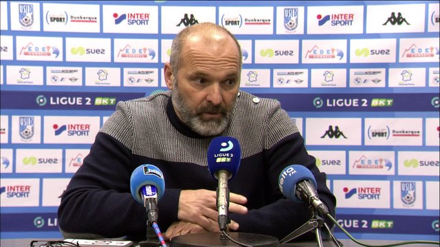 J16 Ligue 2 BKT : La réaction de P.Dupraz après USL Dunkerque 2-3 SMCaen