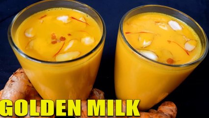 TURMERIC POWDER GOLDEN MILK - turmeric milk recipe for better immune | golden milk recipe | haldi dooth | haldi milk