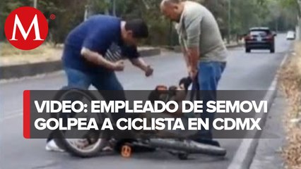 Trabajador de Semovi golpea a ciclista; inician investigación para dar de baja al agresor