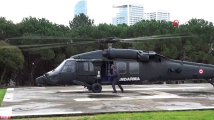 Jandarmadan helikopterli korona virüs denetimi