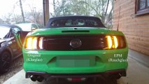 Ford Mustang GT 2019 - Vergleich Rückleuchten Original, Klarglas  EPM, sequentiell, Rauchglas