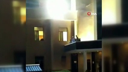 9 kişinin hayatını kaybettiği özel hastanedeki yangında yaşanan panik anları böyle kaydedildi