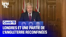 Boris Johnson annonce un reconfinement à Londres et dans le sud-est et l'est de l'Angleterre