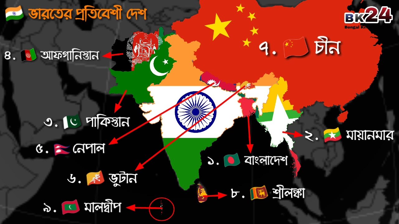 ভারতের প্রতিবেশী দেশ কয়টি ও কি কি || How many a...
