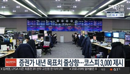 증권가 내년 목표치 줄상향…코스피 3,000 제시