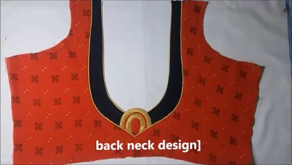Beautiful patch work blouse back neck design cutting and stitching step by step