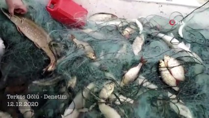 Terkos Gölü’nde yasadışı balıkçılık denetiminde 2 ton balık yakalandı