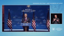 President-Elect Joe Biden Gives Remarks on the Final Jobs Numbers of 2020