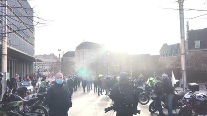 Manifestation contre la taxe kilométrique à Bruxelles