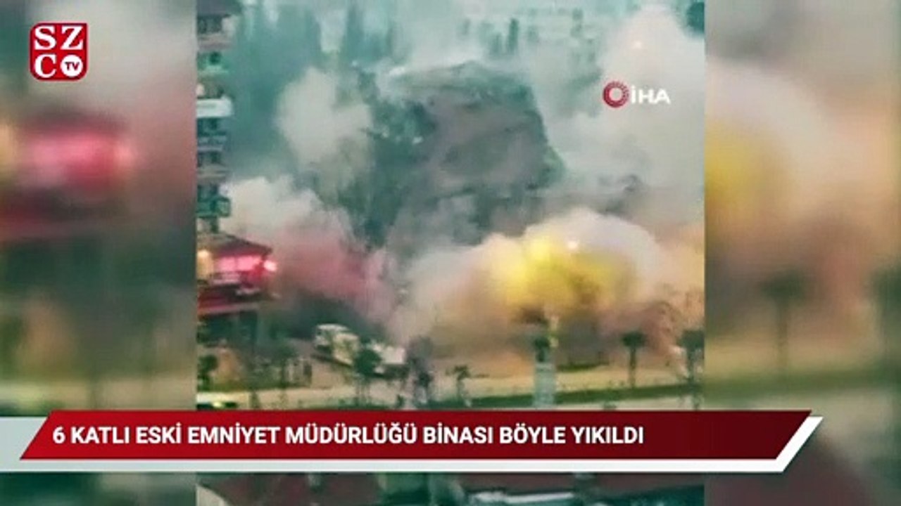 Bursa'da 6 katlı Eski Emniyet Müdürlüğü binası böyle yıkıldı