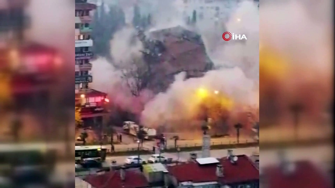 Bursa'da 6 katlı Eski Emniyet Müdürlüğü binası böyle yıkıldı