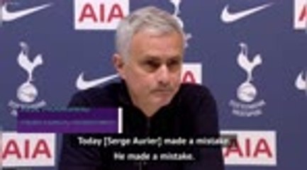 Download Video: Mourinho refuses to blame Aurier for error in Leicester defeat