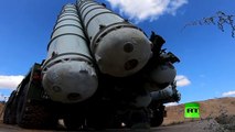 Rusya görüntüleri yayınladı! S-400'ler füze saldırılarını böyle püskürttü