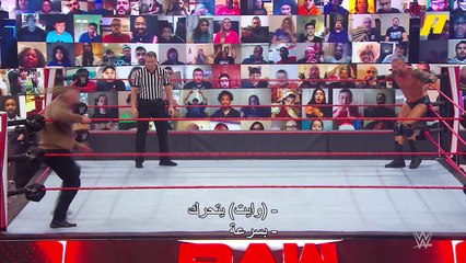 وايت يدمر أورتن بعدة حركات قاضية ولكنه لا ينجح في إنهاء المباراة