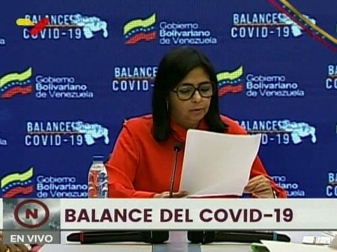 Vcpdta. Delcy Rodríguez: Venezuela reporta 14 casos de COVID-19 por 100 mil habitantes