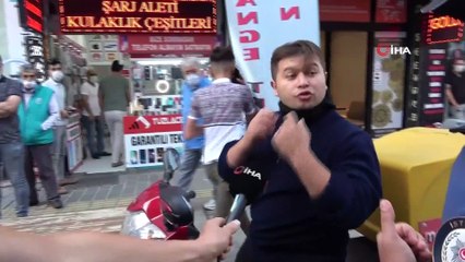 'Bana teşkilatın numarasını verin' sözleriyle gündeme oturan kurye bu sefer de bekçiye saldırdı