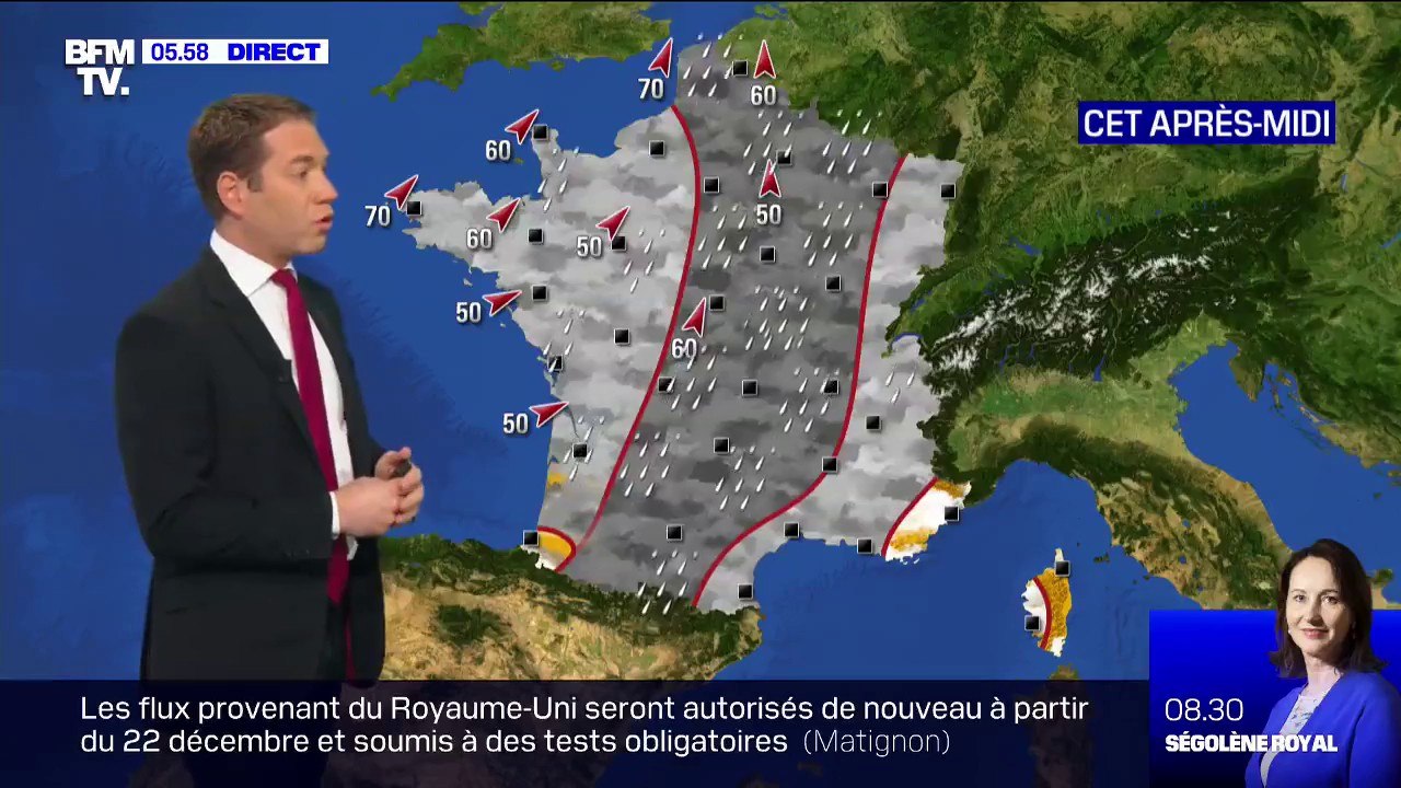 Un temps pluvieux mais doux au programme de ce...