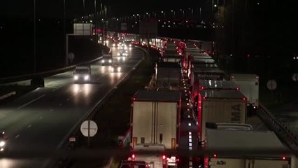 Colapso de vehículos en el Canal de la Mancha