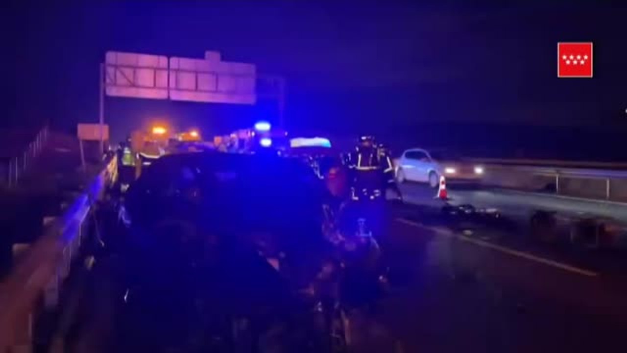 Una decena de heridos en un choque en cadena en la A5 con 8 vehículos implicados