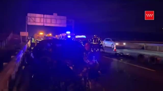 Una decena de heridos en un choque en cadena en la A5 con 8 vehículos implicados